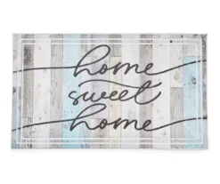 "Home Sweet Home" Blue & Gray Boards Doormat