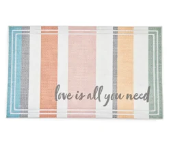 "All You Need" Pastel Color Block Doormat