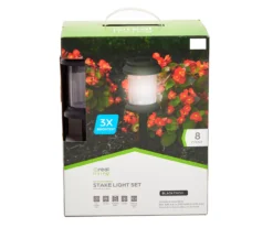 Black Column LED Solar Pathway Light Set, 8-Pack -RAZOR COSCO SHOP 810594025 A8 1