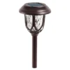 Brown Windowpane 8-Piece LED Solar Pathway Light Set