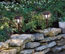 Brown Windowpane 8-Piece LED Solar Pathway Light Set -RAZOR COSCO SHOP 810594026 A8 2