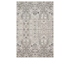 Summertime Ivory & Gray Geometric Ornamental Outdoor Area Rug