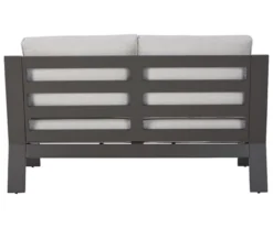 Tropicava Wood Look & Metal Cushioned Patio Loveseat -RAZOR COSCO SHOP 810599415 2