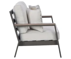 Tropicava Wood Look & Metal Cushioned Patio Loveseat -RAZOR COSCO SHOP 810599415 4