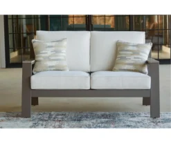 Tropicava Wood Look & Metal Cushioned Patio Loveseat -RAZOR COSCO SHOP 810599415 5
