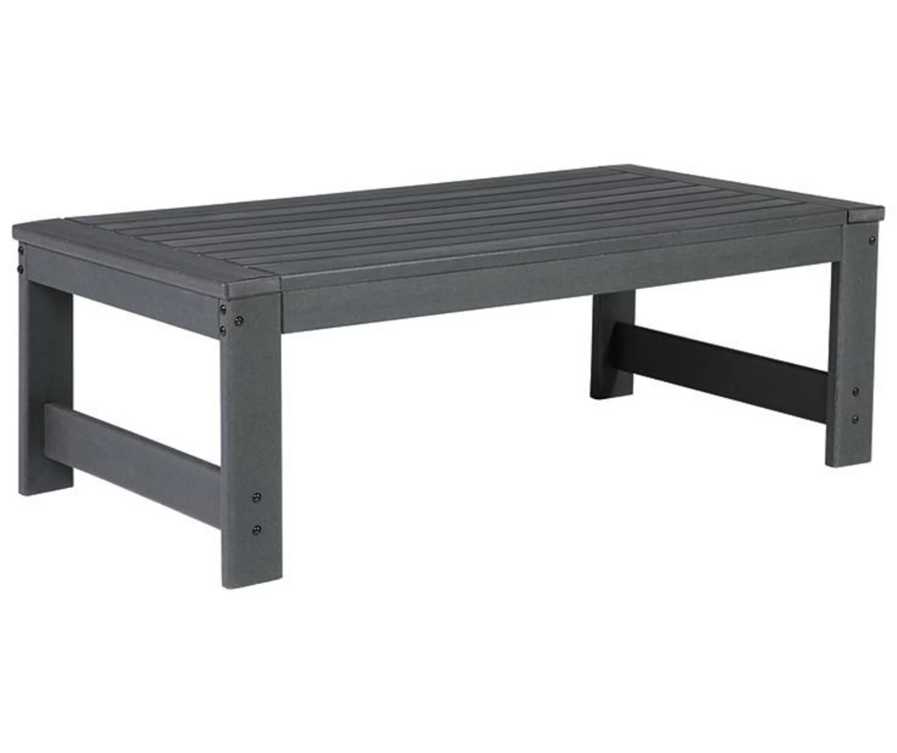 Amora Slat Wood Look Patio Coffee Table 2 Amora Slat Wood Look Patio Coffee Table - Image 2