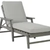 Visola Wood Look Cushioned Patio Chaise Lounge