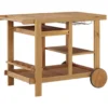 Kailani Honey Rolling Patio Serving Cart
