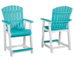 Eisley Wood Look Patio Dining Counter Stools, 2-Pack -RAZOR COSCO SHOP 810599459 6