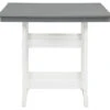 Transville Gray & White Wood Look Patio Counter Table
