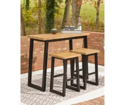 Town Wood 3-Piece Patio Counter Table Set -RAZOR COSCO SHOP 810599466 1