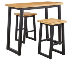 Town Wood 3-Piece Patio Counter Table Set -RAZOR COSCO SHOP 810599466 5