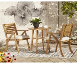 Vallerie Wood 3-Piece Cushioned Patio Bistro Set -RAZOR COSCO SHOP 810599472 1