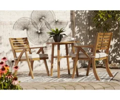 Vallerie Wood 3-Piece Cushioned Patio Bistro Set -RAZOR COSCO SHOP 810599472 8