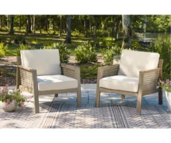 Barn Cove Wood Cushioned Patio Lounge Chairs, 2-Pack -RAZOR COSCO SHOP 810599478 5
