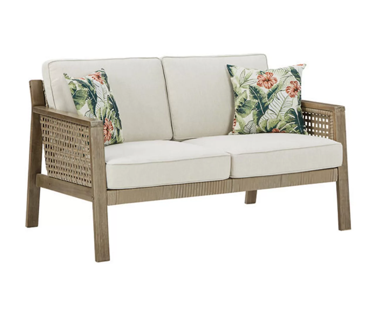 Barn Cove Wood Cushioned Patio Loveseat 2 Barn Cove Wood Cushioned Patio Loveseat - Image 2