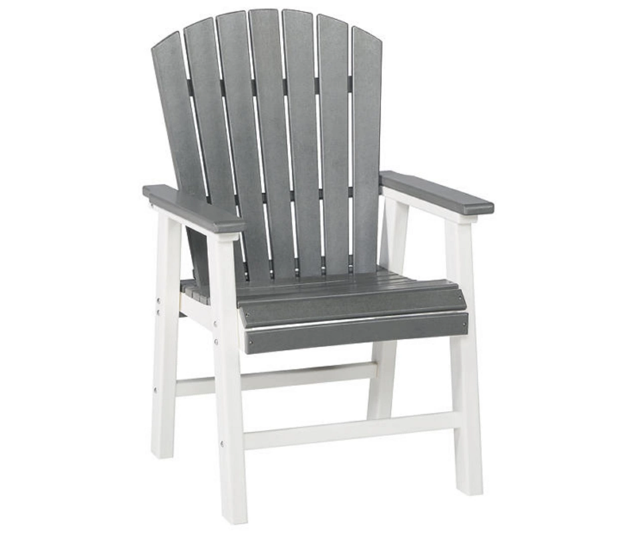 Transville Gray & White Wood Look Patio Dining Chairs, 2-Pack 3 Transville Gray & White Wood Look Patio Dining Chairs, 2-Pack - Image 3