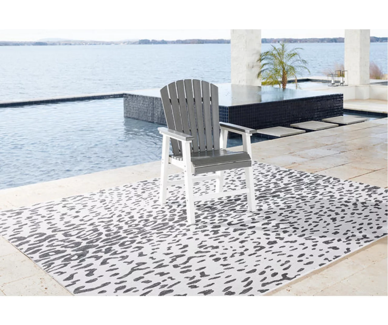 Transville Gray & White Wood Look Patio Dining Chairs, 2-Pack 6 Transville Gray & White Wood Look Patio Dining Chairs, 2-Pack - Image 6