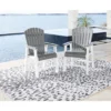 Transville Gray & White Wood Look Patio Dining Chairs, 2-Pack