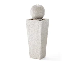 Faux Granite & Terrazzo Sphere LED Water Fountain