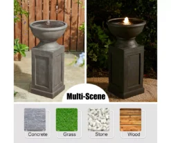 Faux Granite Pedestal LED Water Fountain -RAZOR COSCO SHOP 810607350 A0 8