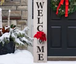 "Welcome" White & Black Porch Sign With Galvanized Planter -RAZOR COSCO SHOP 810607484 A0 3