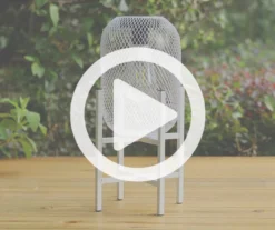 14.2" White Mesh Metal LED Solar Lanterns, 2-Pack -RAZOR COSCO SHOP 810607503 V0