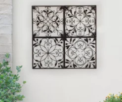 Bronze Scroll & Scallop 4-Panel Wall Art -RAZOR COSCO SHOP 810612169 A0 3