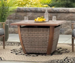 37" Ambercove Belson All-Weather Wicker & Wood Look Gas Fire Pit Table -RAZOR COSCO SHOP 810612213 A0 3