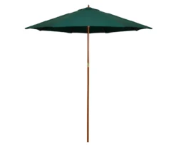 Northlight 8.5' Green Market Wood Patio Umbrella