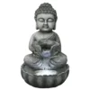 Northlight Buddha Holding Leaf LED Water Fountain