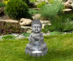 Northlight Buddha Holding Leaf LED Water Fountain -RAZOR COSCO SHOP 810612934 A0 2