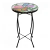 19" Butterfly & Flower Glass Garden Table