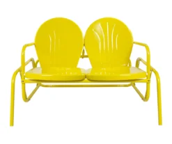 Northlight Retro Tulip Metal Patio Glider Loveseat -RAZOR COSCO SHOP 810612954 A0 1