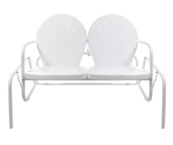 Northlight Retro Tulip Metal Patio Glider Loveseat -RAZOR COSCO SHOP 810612955 A0 1