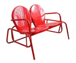 Northlight Retro Tulip Metal Patio Glider Loveseat -RAZOR COSCO SHOP 810612957 A0 3