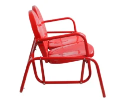 Northlight Retro Tulip Metal Patio Glider Loveseat -RAZOR COSCO SHOP 810612957 A0 4