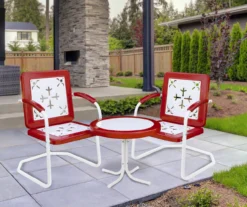 Northlight Retro Tulip Square Metal Patio Armchair -RAZOR COSCO SHOP 810612965 A0 2
