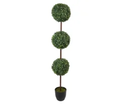 Northlight 4' Boxwood Triple Ball Topiary In Plastic Pot