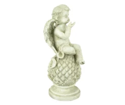 18" Cherub Sitting On Finial Statue -RAZOR COSCO SHOP 810616743 A0 3