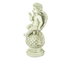 18" Cherub Sitting On Finial Statue -RAZOR COSCO SHOP 810616743 A0 4