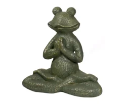 14" Gold Verdigris Yoga Frog Statue -RAZOR COSCO SHOP 810616814 A0 5