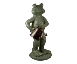 17" Gold Verdigris Watering Can Frog Statue -RAZOR COSCO SHOP 810616818 A0 3