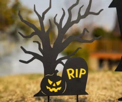 Haunted House, Pumpkin & Graveyard 3-Piece Yard Stake Set -RAZOR COSCO SHOP 810671251 A0 4