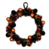 18" Orange & Black Spider & Ornament Wreath