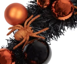 18" Orange & Black Spider & Ornament Wreath -RAZOR COSCO SHOP 810671275 A0 3
