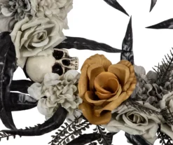 14" Skull, Rose & Leaf Wreath 6 14" Skull, Rose & Leaf Wreath -RAZOR COSCO SHOP 810671279 A0 2