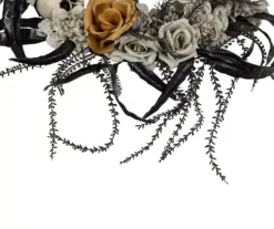 14" Skull, Rose & Leaf Wreath 7 14" Skull, Rose & Leaf Wreath -RAZOR COSCO SHOP 810671279 A0 3